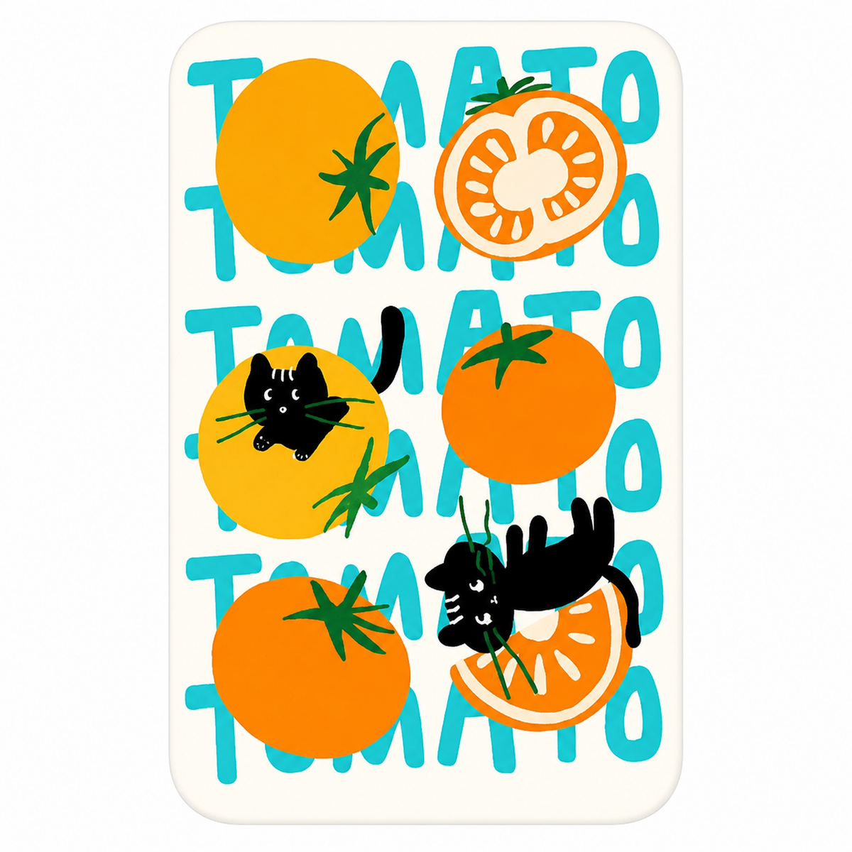 Magnetic Backboard — Tomato Stripes